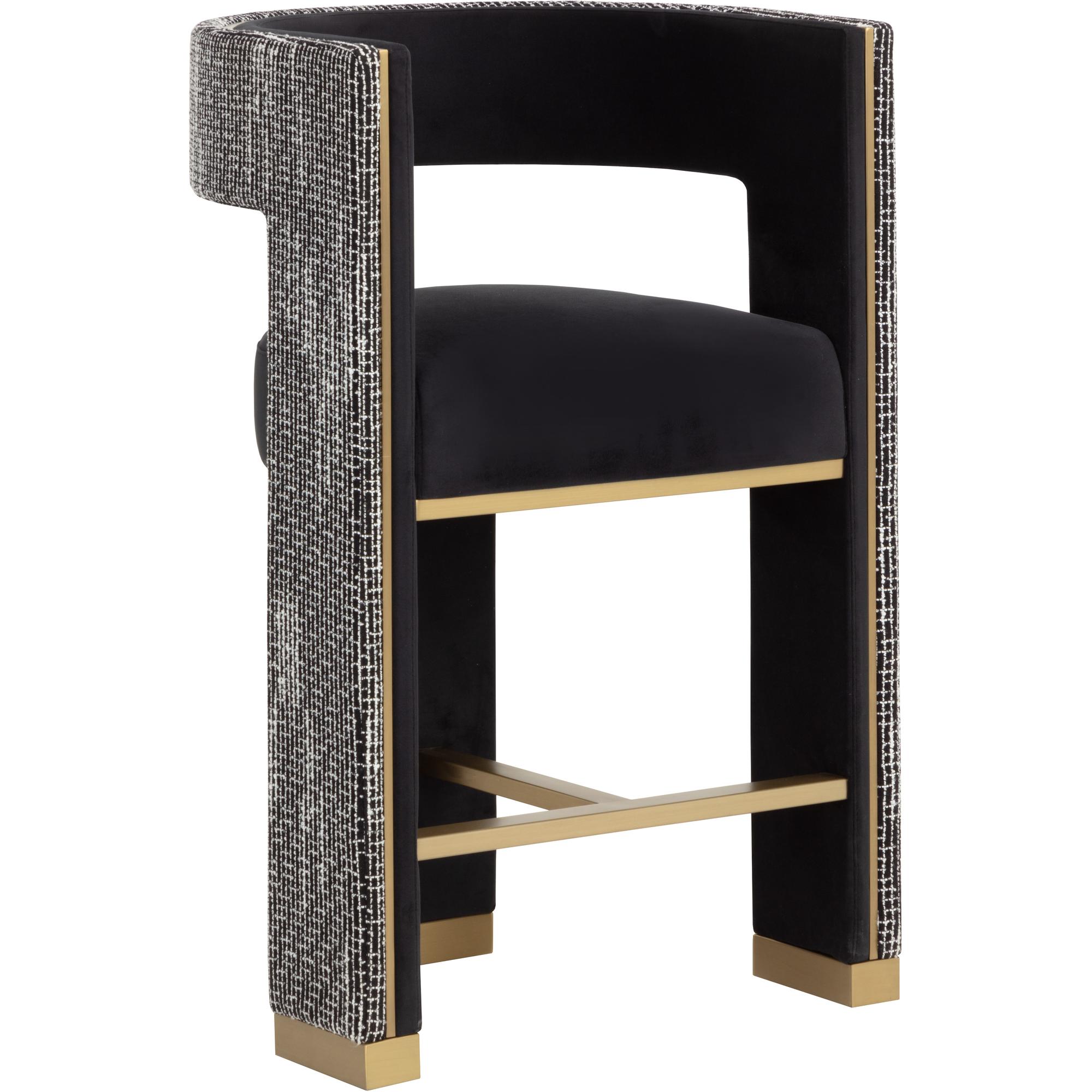 Adamina Counter Stool - Abbington Black / Hobbes Night 1 Adamina Counter Stool - Abbington Black / Hobbes Night
