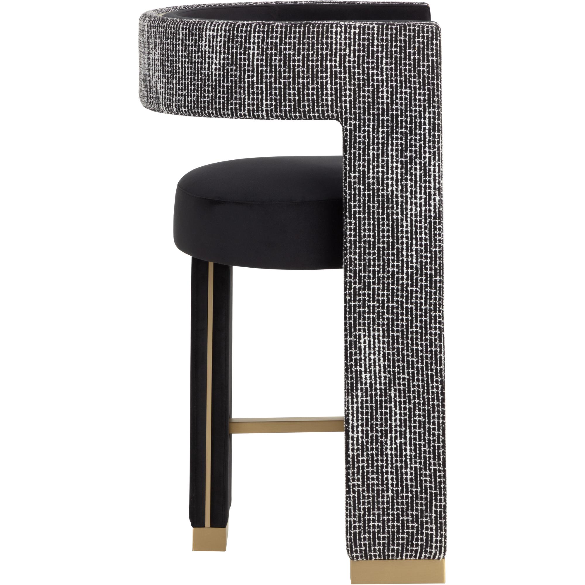 Adamina Counter Stool - Abbington Black / Hobbes Night 3 Adamina Counter Stool - Abbington Black / Hobbes Night - Image 3
