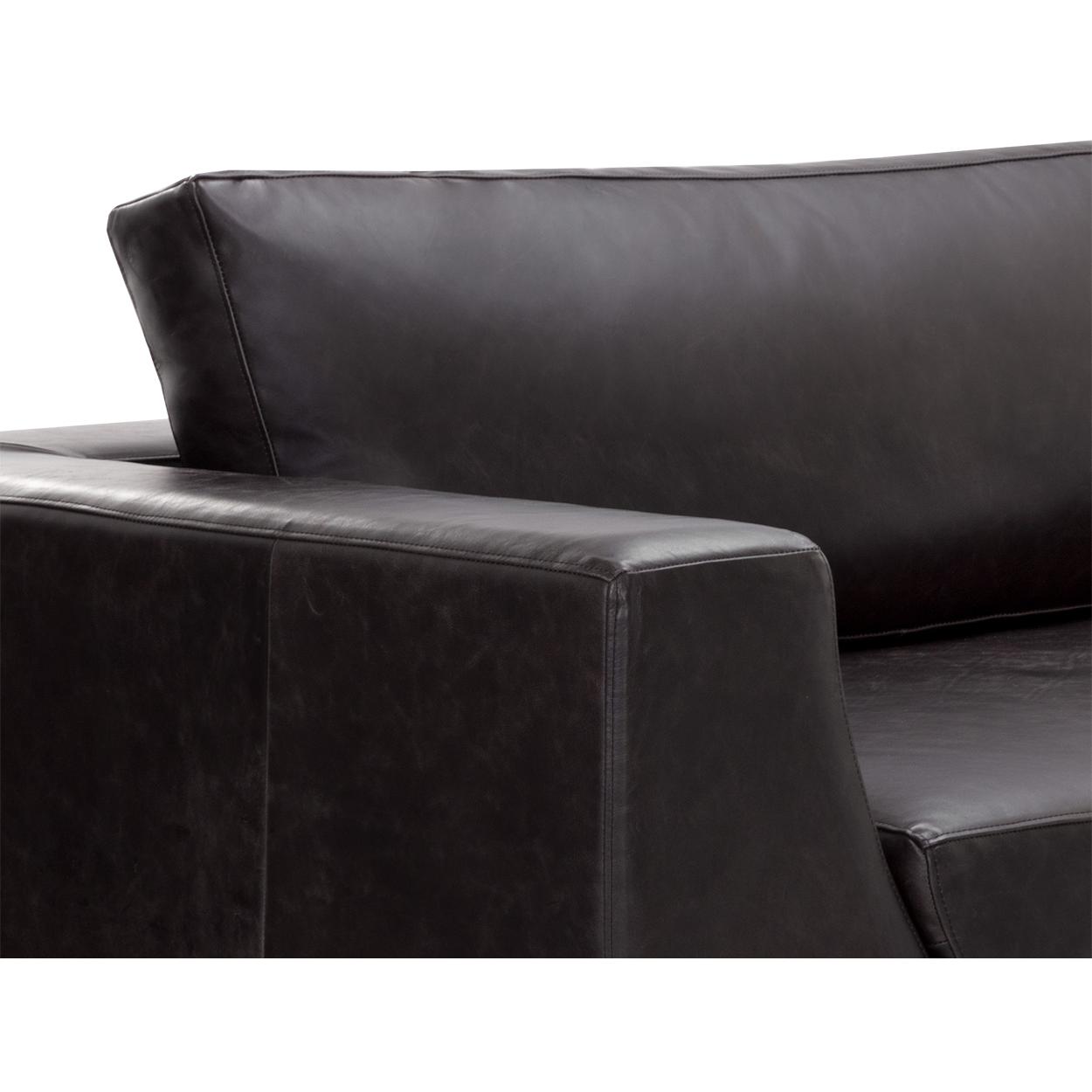 Anakin Sofa - Light Oak - Tuscany Warm Black Leather 10 Anakin Sofa - Light Oak - Tuscany Warm Black Leather - Image 10