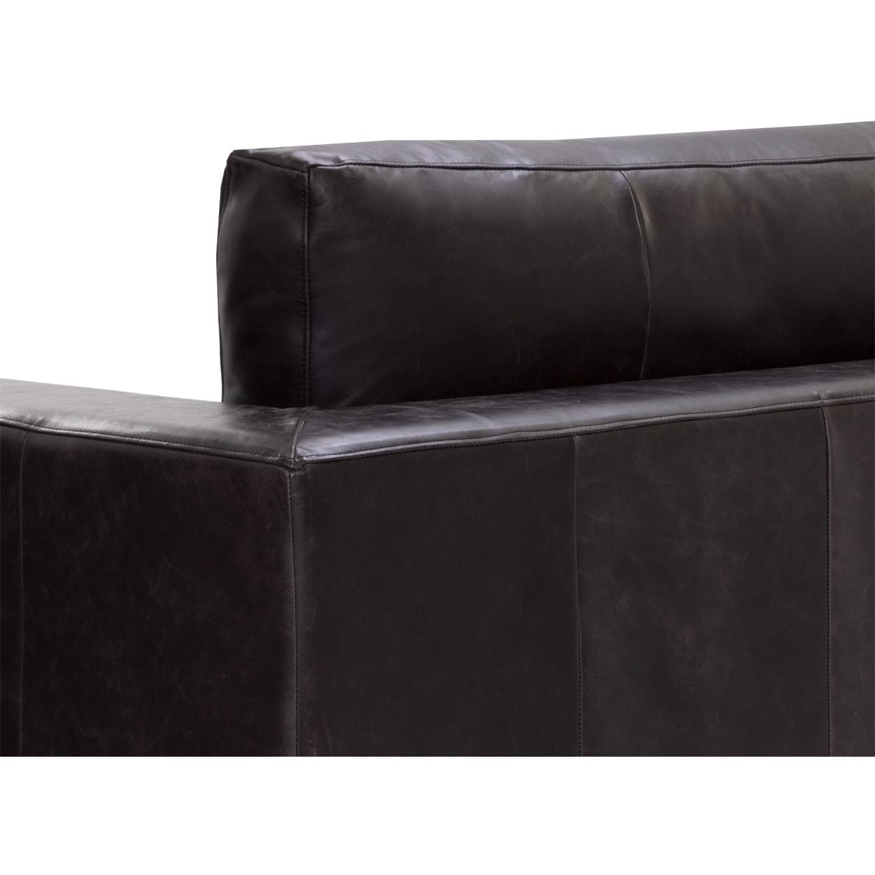 Anakin Sofa - Light Oak - Tuscany Warm Black Leather 12 Anakin Sofa - Light Oak - Tuscany Warm Black Leather - Image 12