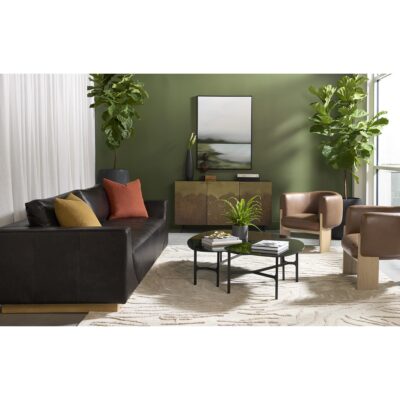 Anakin Sofa - Light Oak - Tuscany Warm Black Leather 28 Anakin Sofa - Light Oak - Tuscany Warm Black Leather 112784 112784 14