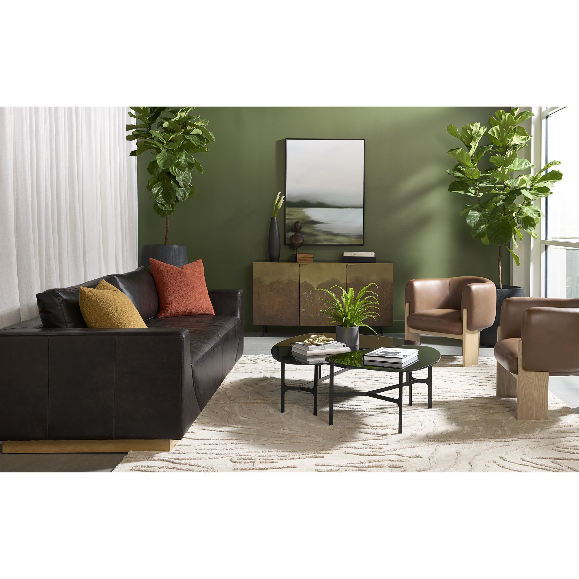 Anakin Sofa - Light Oak - Tuscany Warm Black Leather 14 Anakin Sofa - Light Oak - Tuscany Warm Black Leather - Image 14