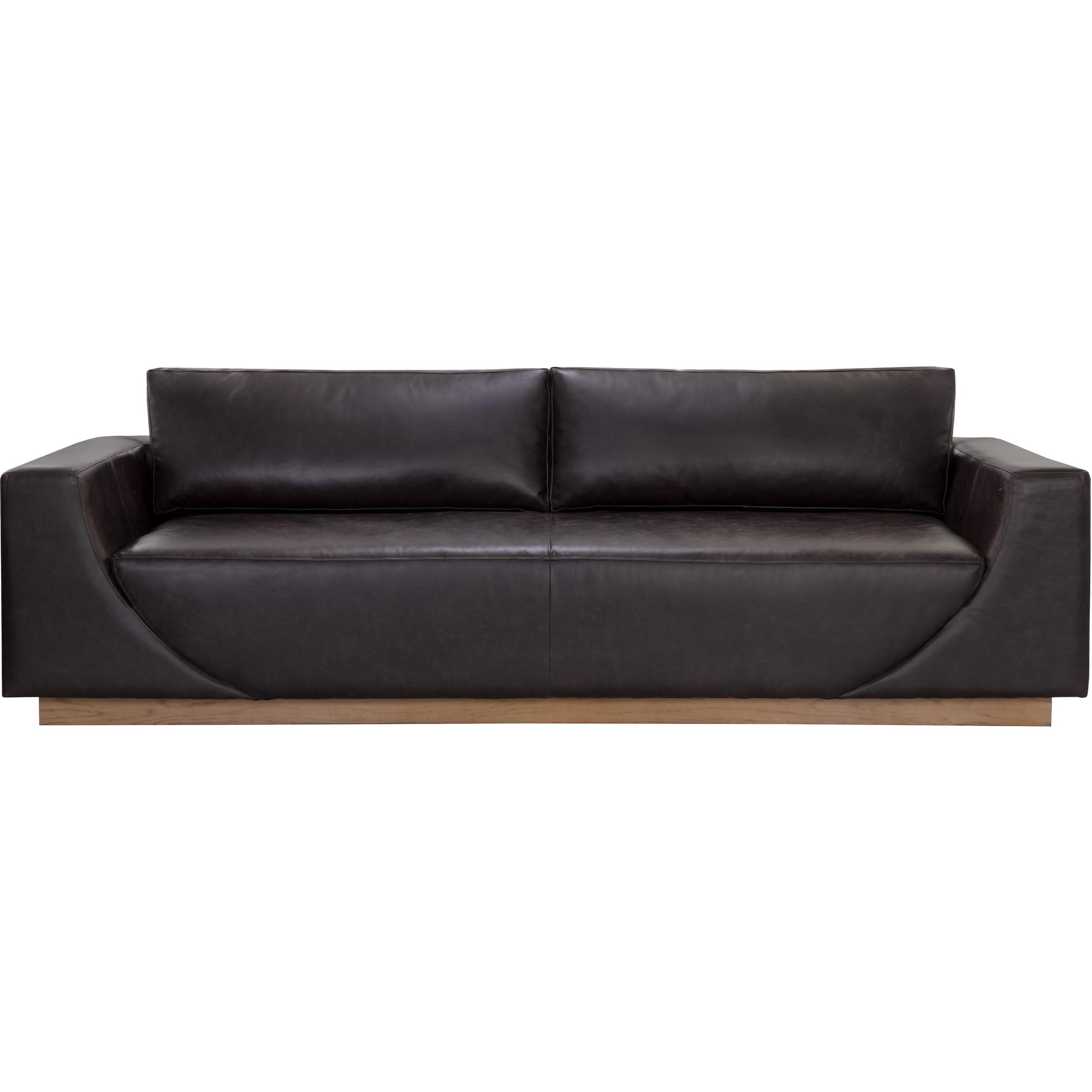 Anakin Sofa - Light Oak - Tuscany Warm Black Leather 4 Anakin Sofa - Light Oak - Tuscany Warm Black Leather - Image 4