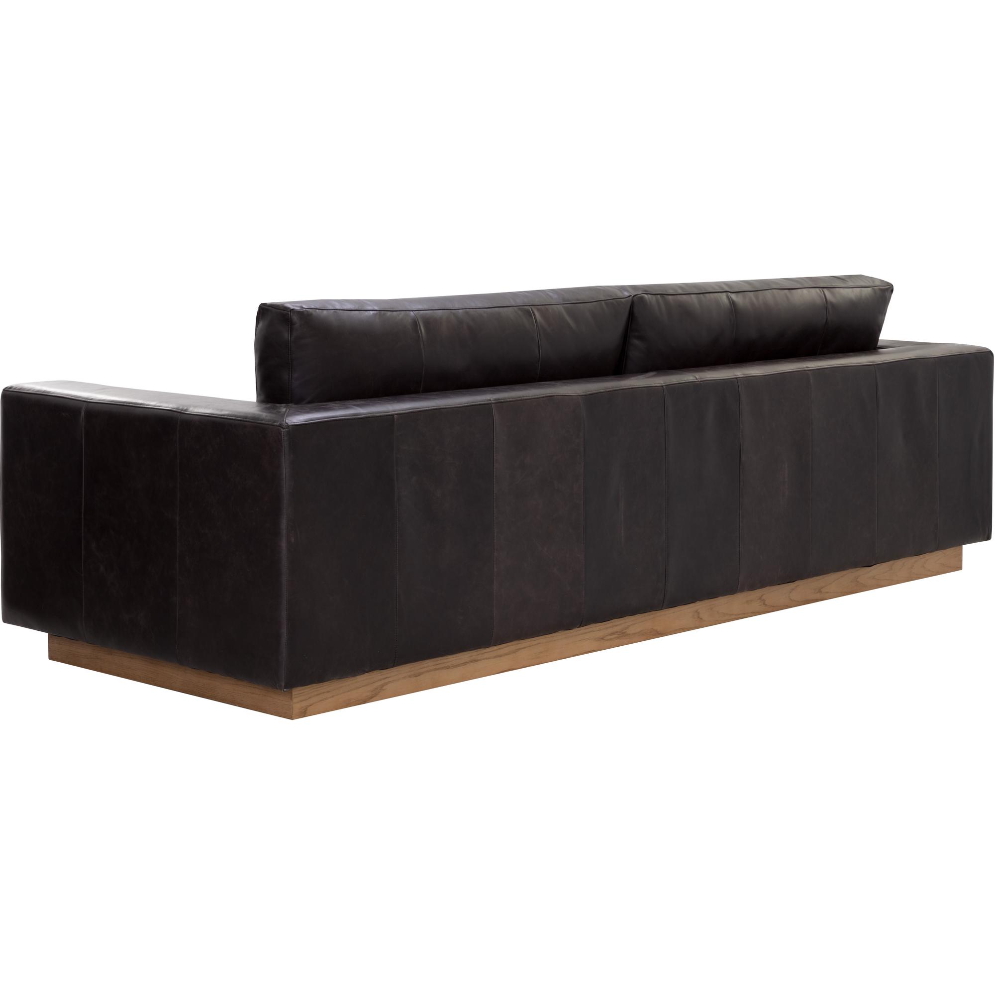 Anakin Sofa - Light Oak - Tuscany Warm Black Leather 5 Anakin Sofa - Light Oak - Tuscany Warm Black Leather - Image 5