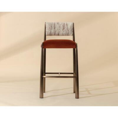 Bayard Barstool - Dark Bronze - Meg Rust / Terri Nutmeg 112802 112802 BAYARD BARSTOOL DARK BRONZE MEG RUST TERRI NUTMEG 1