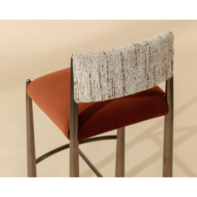 Bayard Barstool - Dark Bronze - Meg Rust / Terri Nutmeg 112802 112802 BAYARD BARSTOOL DARK BRONZE MEG RUST TERRI NUTMEG 6