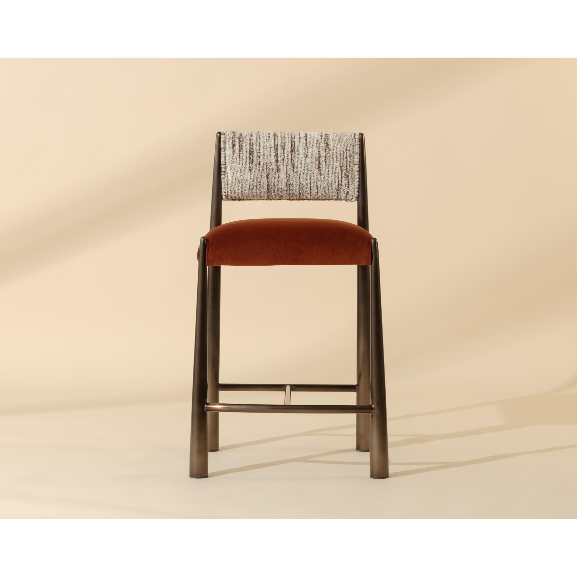 Bayard Counter Stool - Dark Bronze - Meg Rust / Terri Nutmeg 7 Bayard Counter Stool - Dark Bronze - Meg Rust / Terri Nutmeg - Image 7