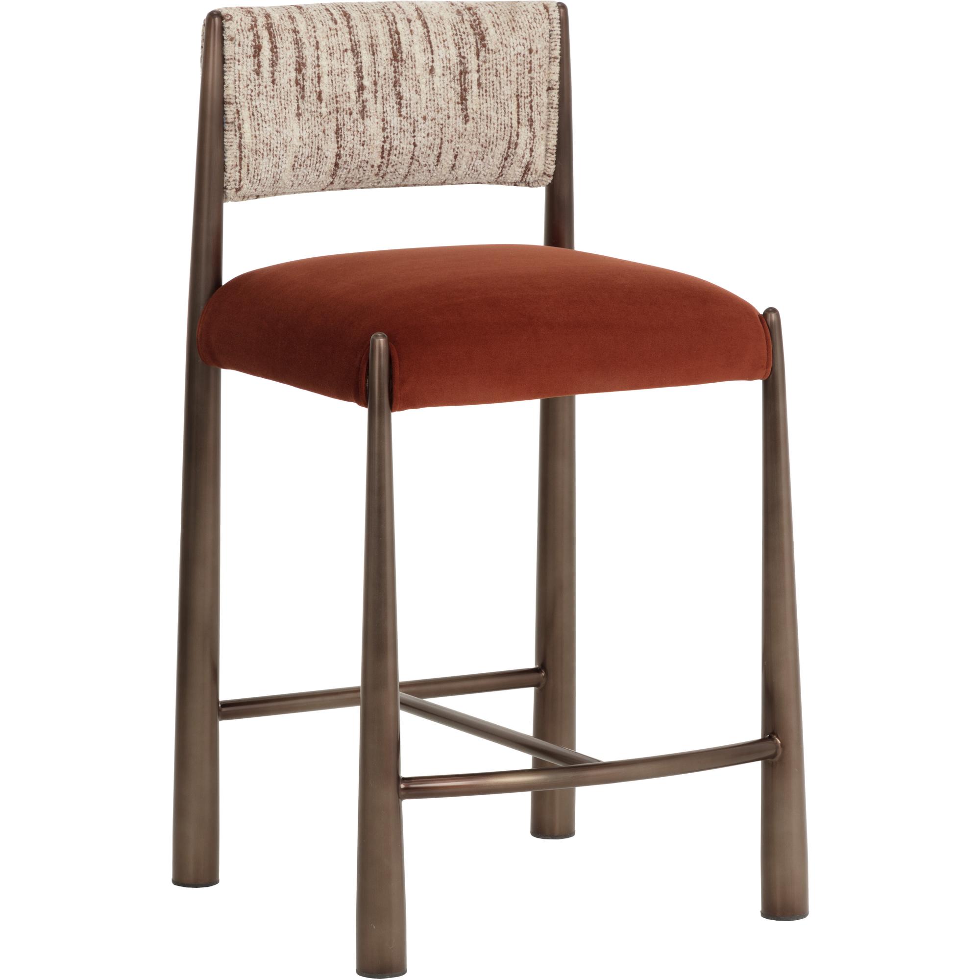 Bayard Counter Stool - Dark Bronze - Meg Rust / Terri Nutmeg 1 Bayard Counter Stool - Dark Bronze - Meg Rust / Terri Nutmeg