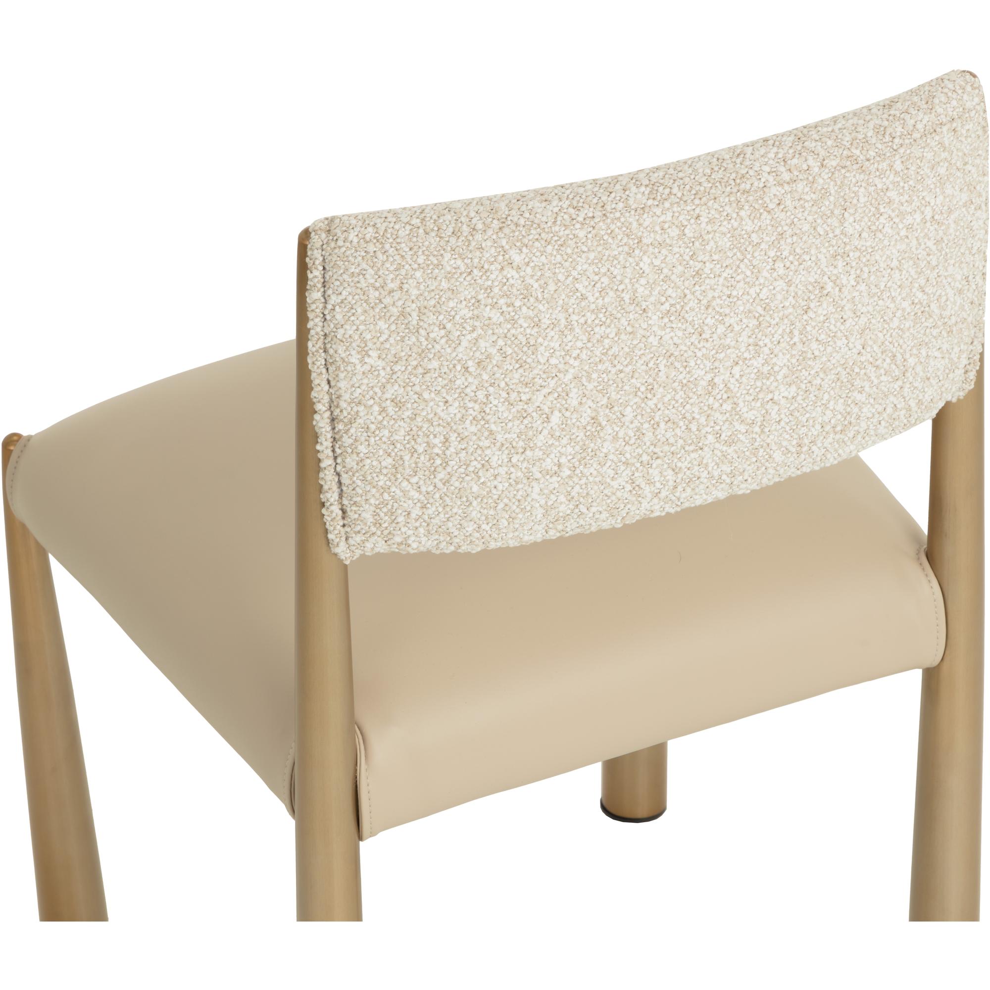 Bayard Dining Chair - Antique Brass - Napa Beige / Santa Cruz Oatmeal 5 Bayard Dining Chair - Antique Brass - Napa Beige / Santa Cruz Oatmeal - Image 5
