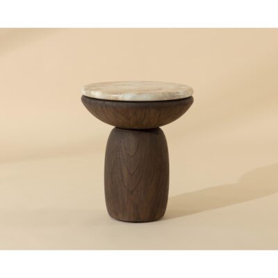 Orula End Table - Marble Look - Macchiato 112808 112808 ORULA END TABLE