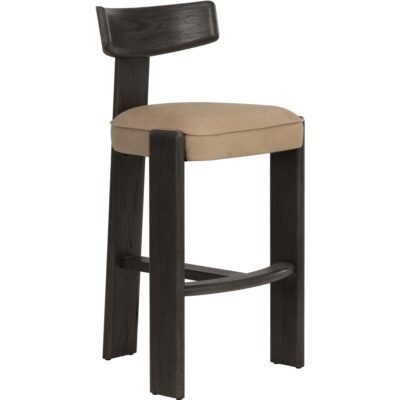 Horton Barstool - Dark Brown - Sahara Sand Leather