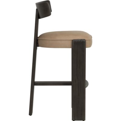 Horton Barstool - Dark Brown - Sahara Sand Leather 7 Horton Barstool - Dark Brown - Sahara Sand Leather 112810 112810 3
