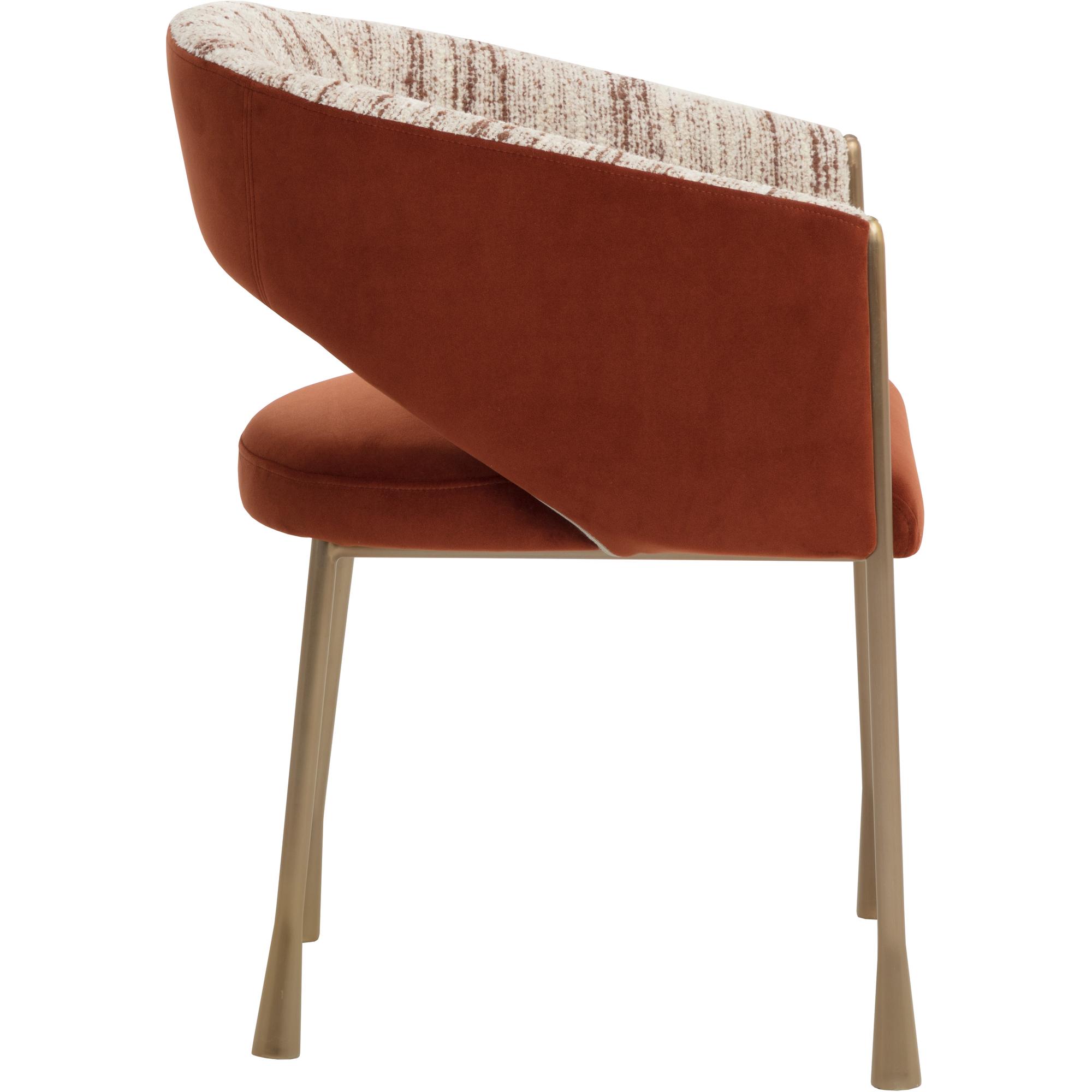 Jahara Dining Armchair - Meg Rust / Terri Nutmeg 3 Jahara Dining Armchair - Meg Rust / Terri Nutmeg - Image 3