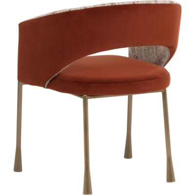 Jahara Dining Armchair - Meg Rust / Terri Nutmeg 8 Jahara Dining Armchair - Meg Rust / Terri Nutmeg 112826 112826 4
