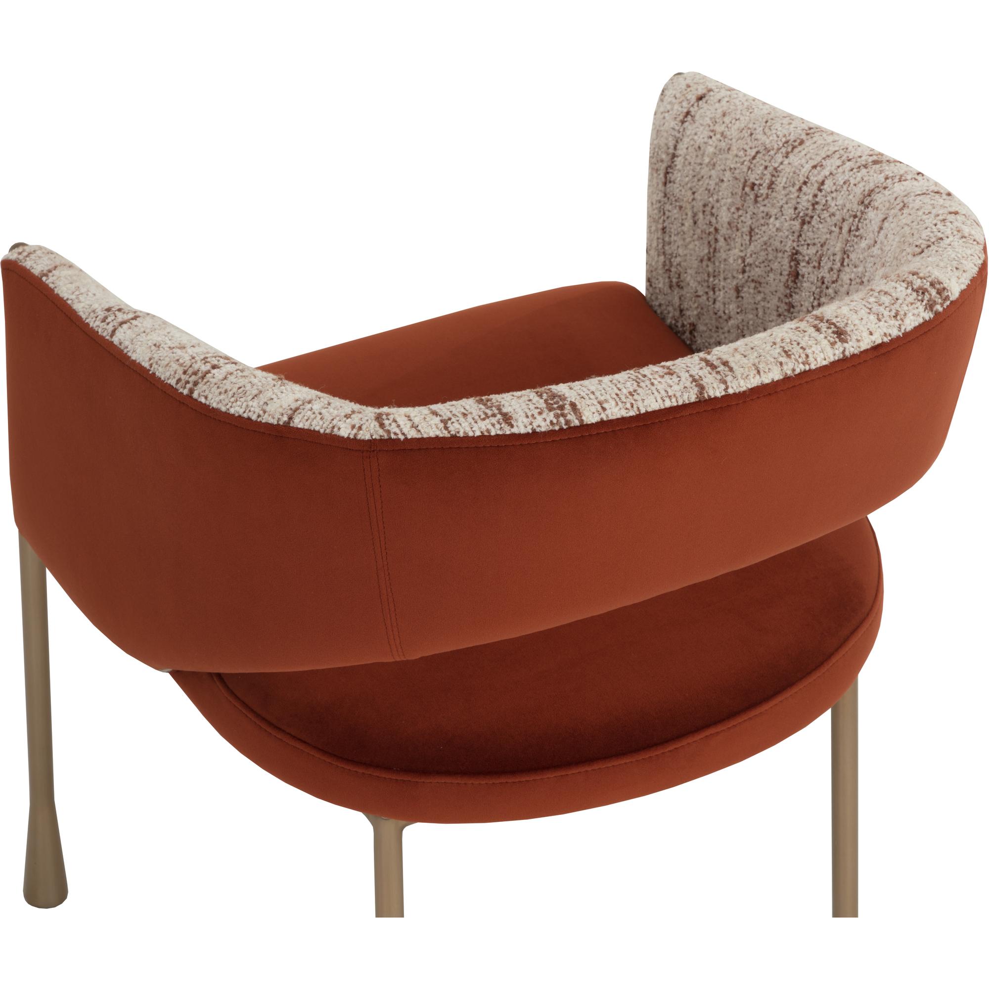 Jahara Dining Armchair - Meg Rust / Terri Nutmeg 5 Jahara Dining Armchair - Meg Rust / Terri Nutmeg - Image 5