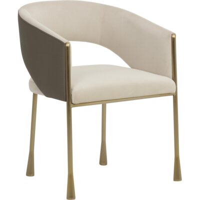 Jahara Dining Armchair - Meg Taupe / Porcini Taupe