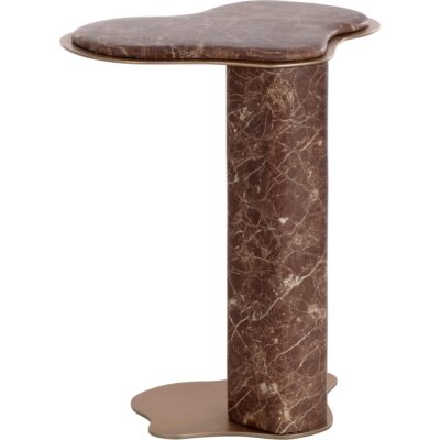 Isola End Table - Marble Look - Mocha 112828 112828 3