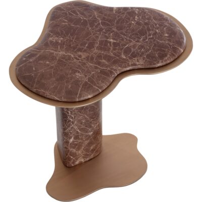 Isola End Table - Marble Look - Mocha 112828 112828 4