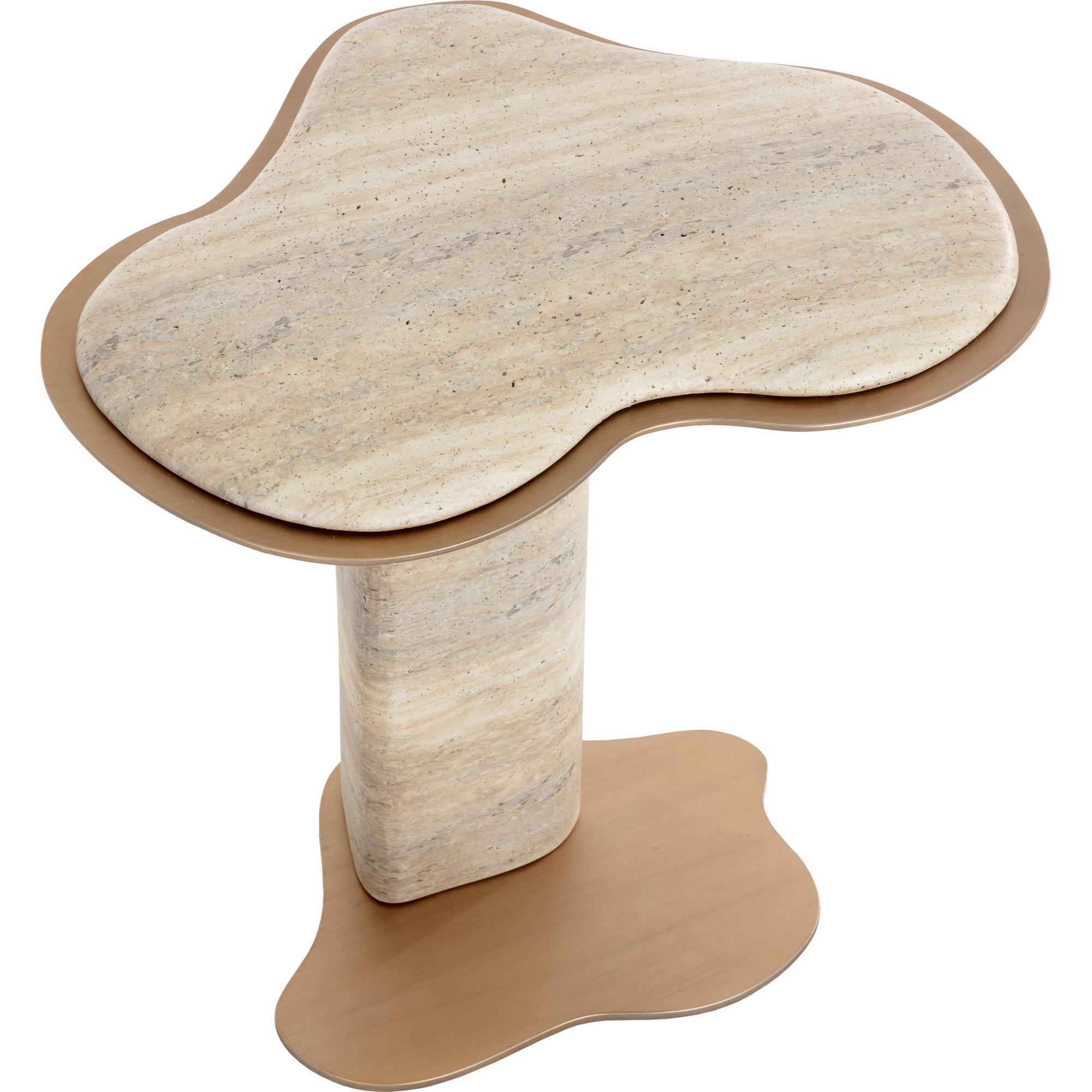 Isola End Table - Travertine Look - Dune 4 Isola End Table - Travertine Look - Dune - Image 4