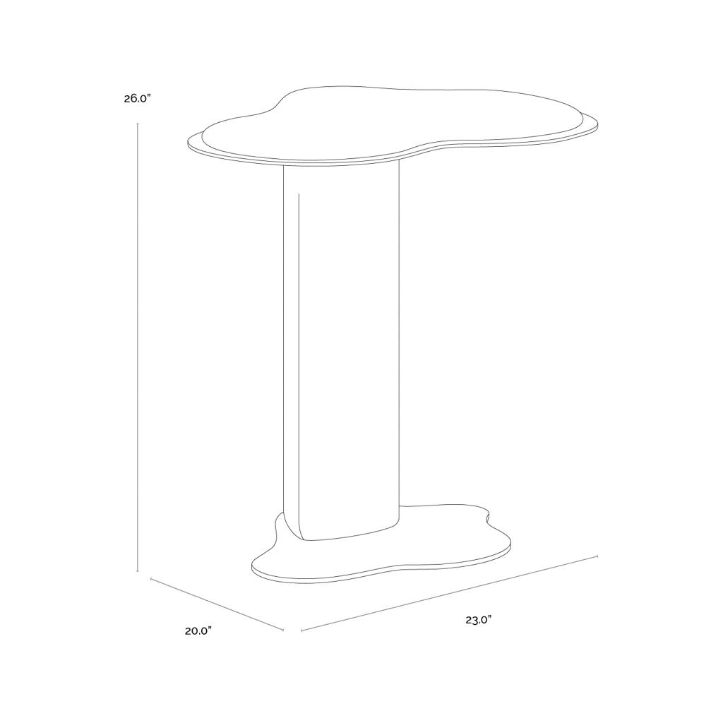 Isola End Table - Travertine Look - Dune 6 Isola End Table - Travertine Look - Dune - Image 6
