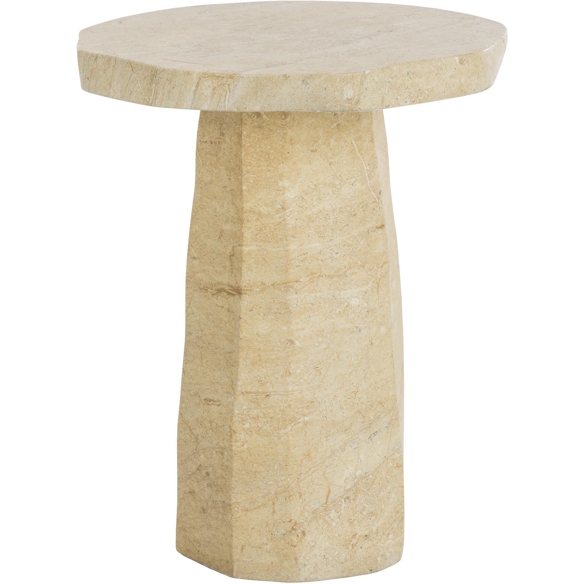 Baldur End Table - Travertine Look - Natural 2 Baldur End Table - Travertine Look - Natural - Image 2