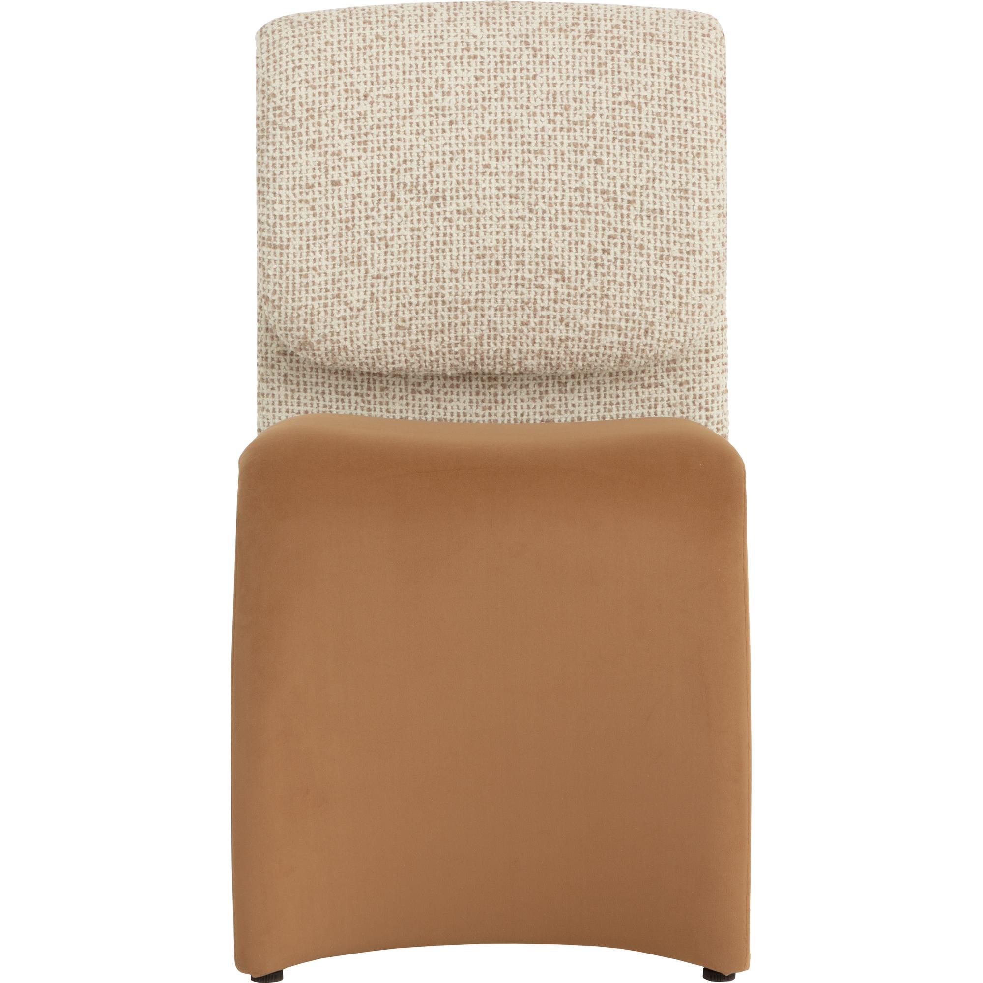 Dunnington Dining Chair - Gold - Kona Camel / Noah Ecru 2 Dunnington Dining Chair - Gold - Kona Camel / Noah Ecru - Image 2