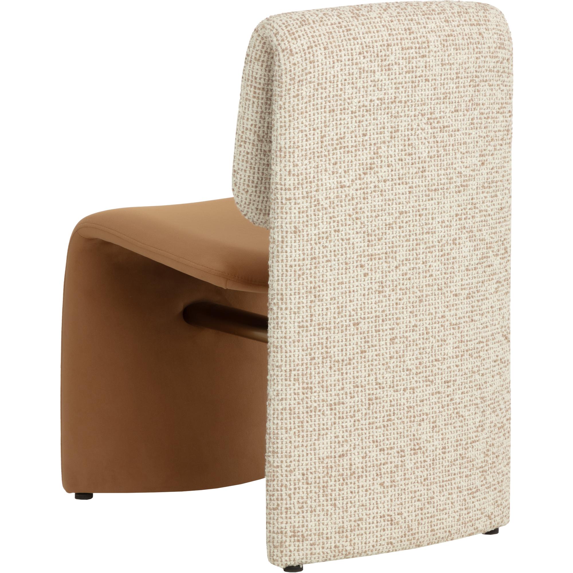 Dunnington Dining Chair - Gold - Kona Camel / Noah Ecru 4 Dunnington Dining Chair - Gold - Kona Camel / Noah Ecru - Image 4
