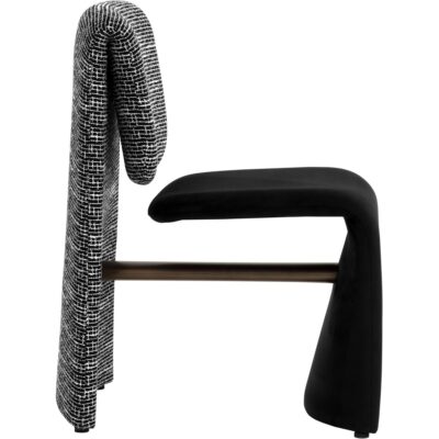 Dunnington Dining Chair - Dark Bronze - Abbington Black / Hobbes Night 112874 112874 DUNNINGTON DINING CHAIR DARK BRONZE ABBINGTON BLACK HOBBES NIGHT 22