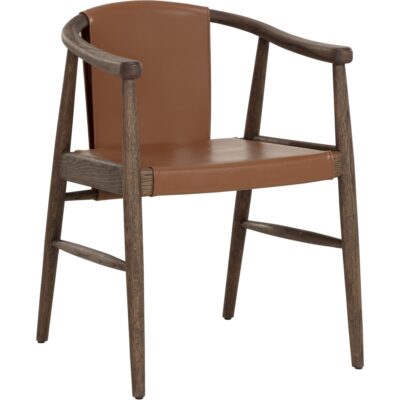 Aran Dining Armchair - Hazelnut Leather