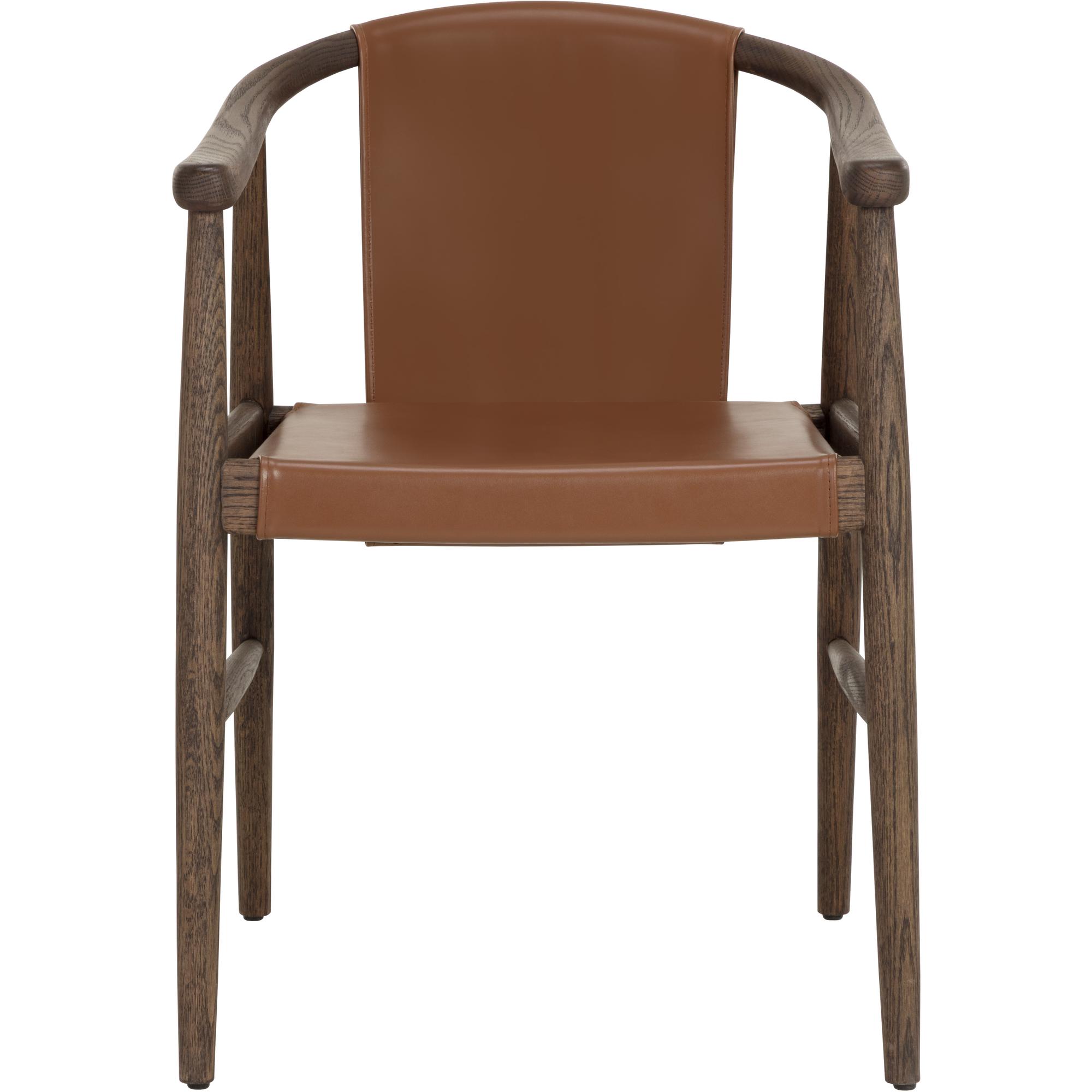 Aran Dining Armchair - Hazelnut Leather 2 Aran Dining Armchair - Hazelnut Leather - Image 2