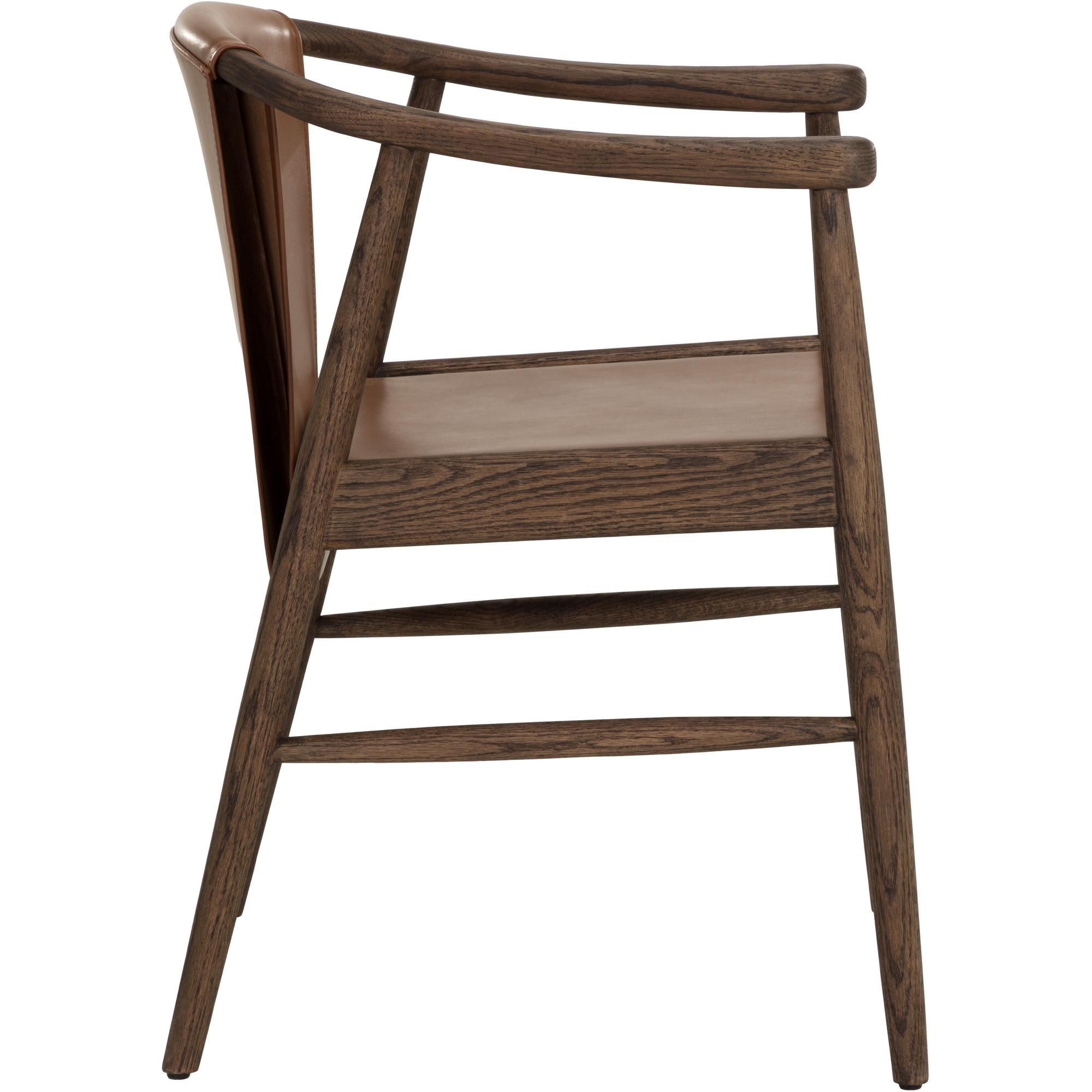 Aran Dining Armchair - Hazelnut Leather 3 Aran Dining Armchair - Hazelnut Leather - Image 3