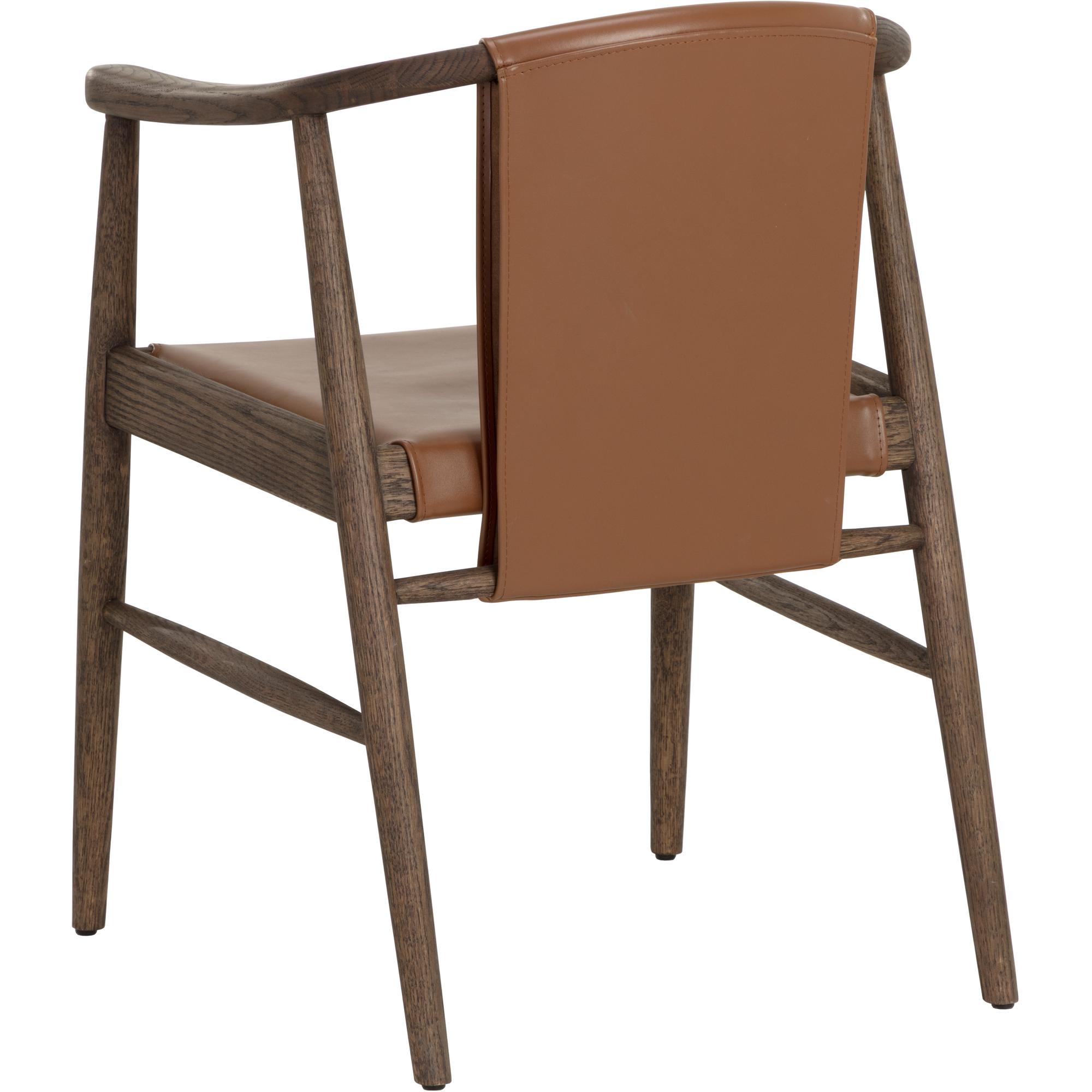 Aran Dining Armchair - Hazelnut Leather 4 Aran Dining Armchair - Hazelnut Leather - Image 4