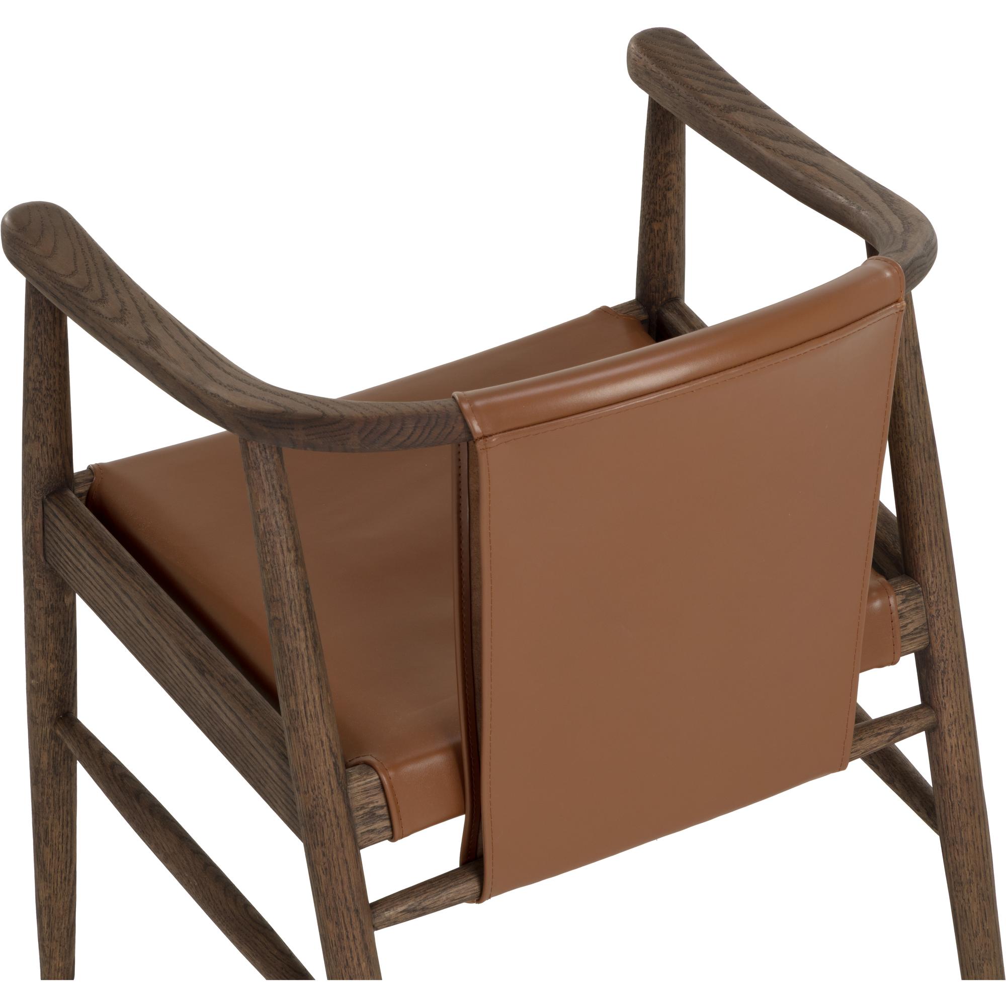 Aran Dining Armchair - Hazelnut Leather 5 Aran Dining Armchair - Hazelnut Leather - Image 5