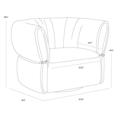 Davisville Swivel Armchair - Colorado Eucalyptus 112877 112877 6