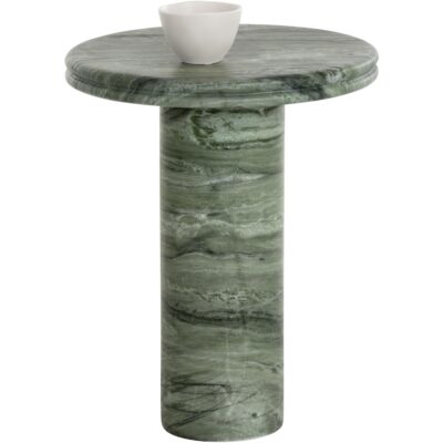 Bastion End Table - Marble Look - Sage