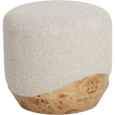 Mithuna Ottoman - Small - Santa Cruz Oatmeal