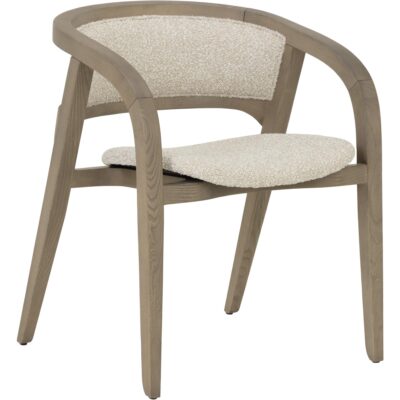 Arco Dining Armchair - Greige - Santa Cruz Oatmeal