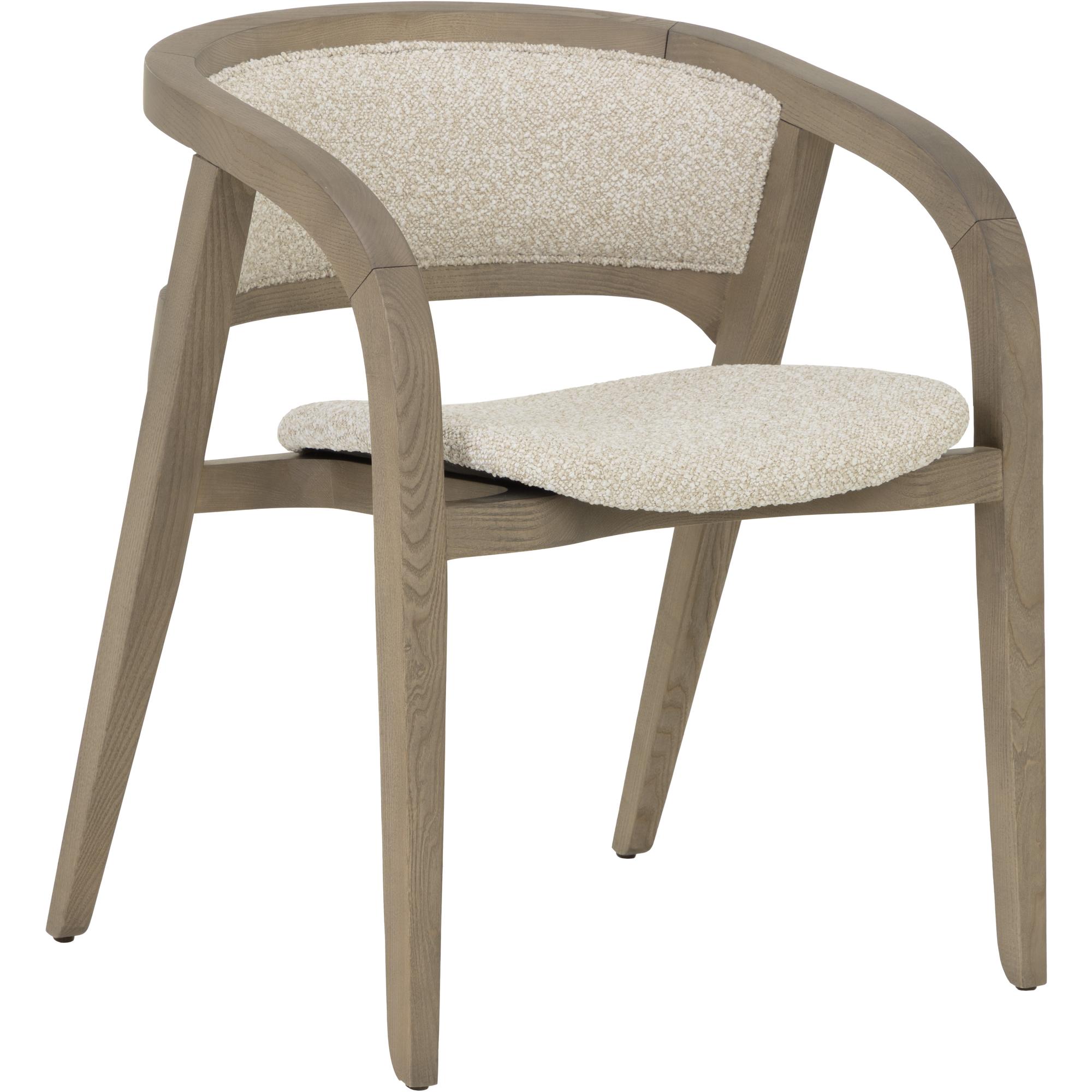 Arco Dining Armchair - Greige - Santa Cruz Oatmeal 1 Arco Dining Armchair - Greige - Santa Cruz Oatmeal
