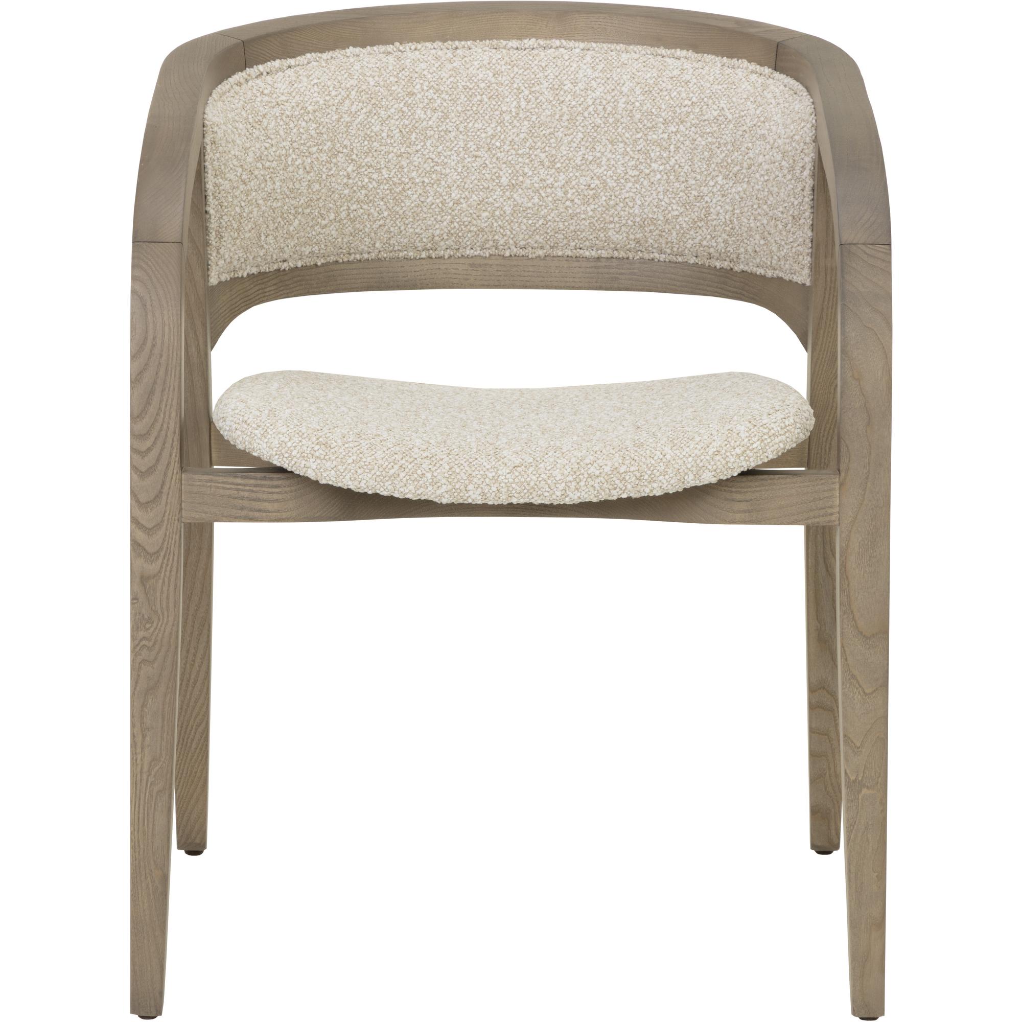 Arco Dining Armchair - Greige - Santa Cruz Oatmeal 2 Arco Dining Armchair - Greige - Santa Cruz Oatmeal - Image 2