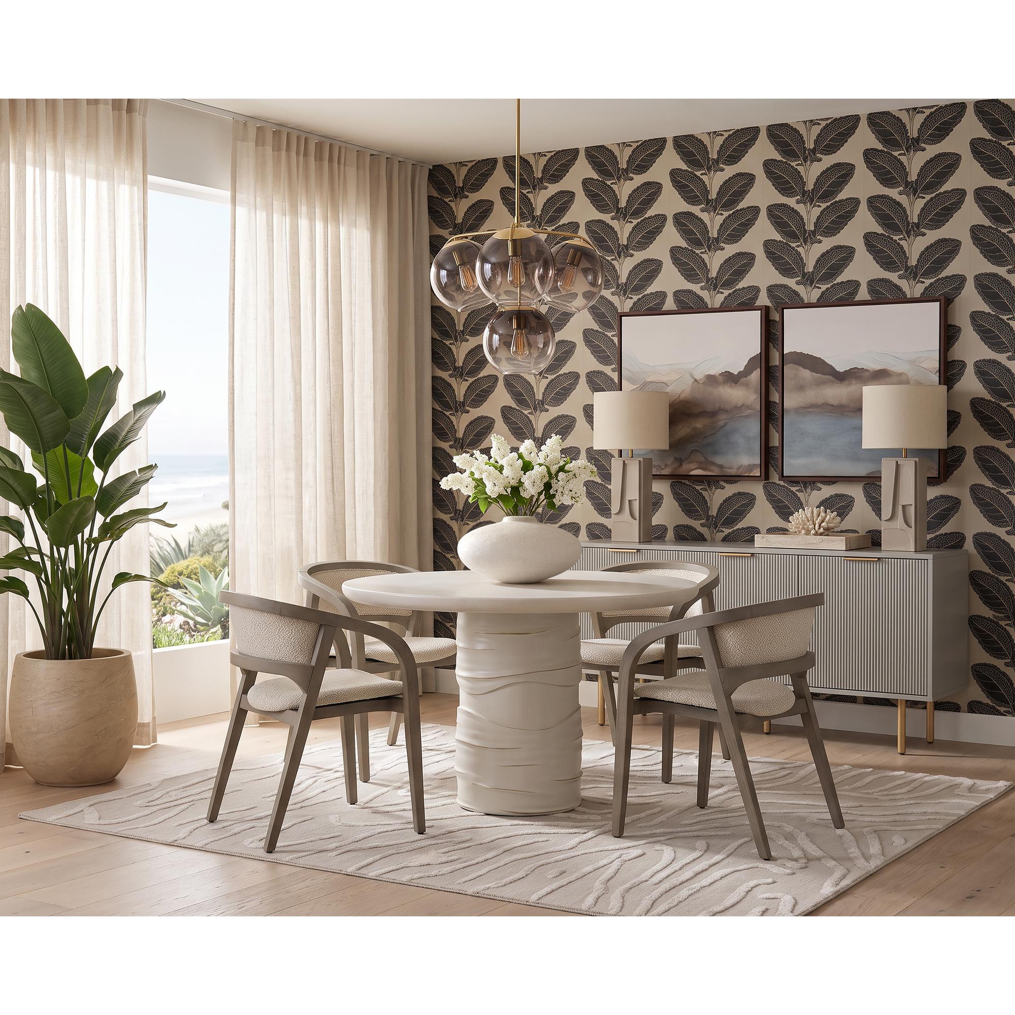 Arco Dining Armchair - Greige - Santa Cruz Oatmeal 6 Arco Dining Armchair - Greige - Santa Cruz Oatmeal - Image 6