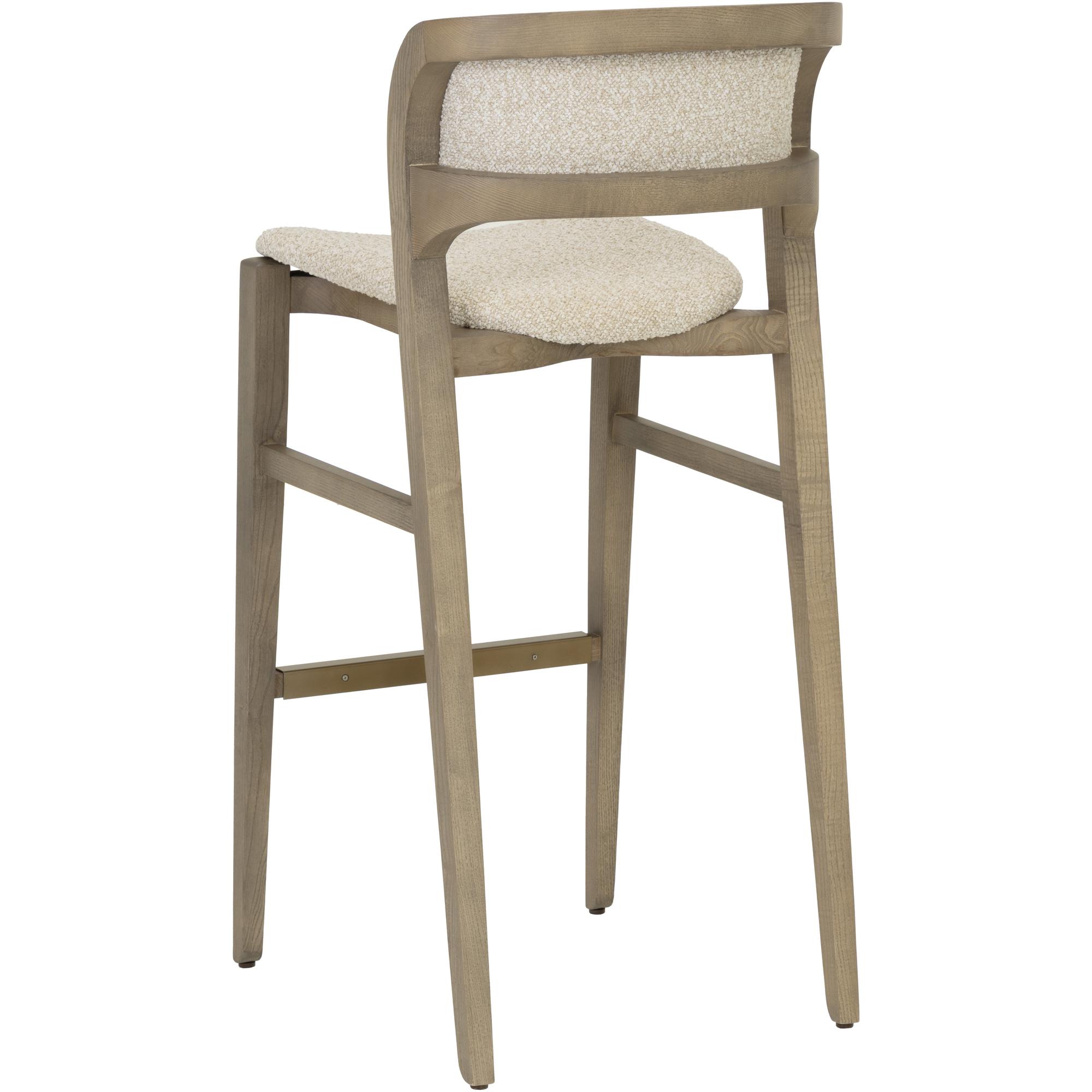 Arco Barstool - Greige - Santa Cruz Oatmeal 4 Arco Barstool - Greige - Santa Cruz Oatmeal - Image 4