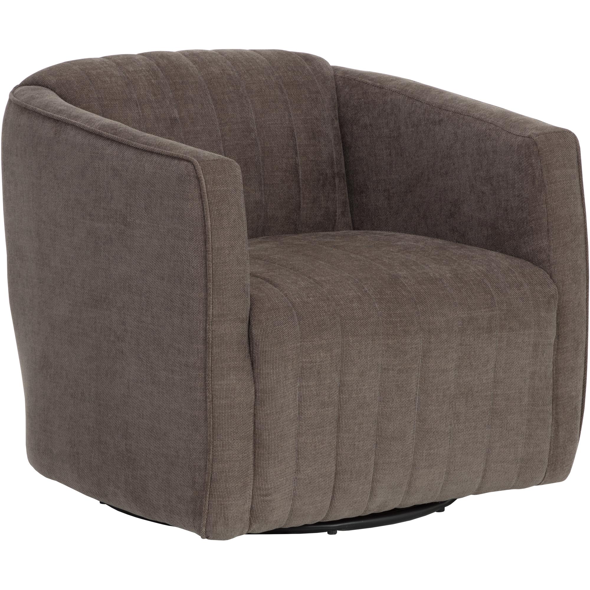 Garrison Swivel Lounge Chair - Rika Chocolate 1 Garrison Swivel Lounge Chair - Rika Chocolate