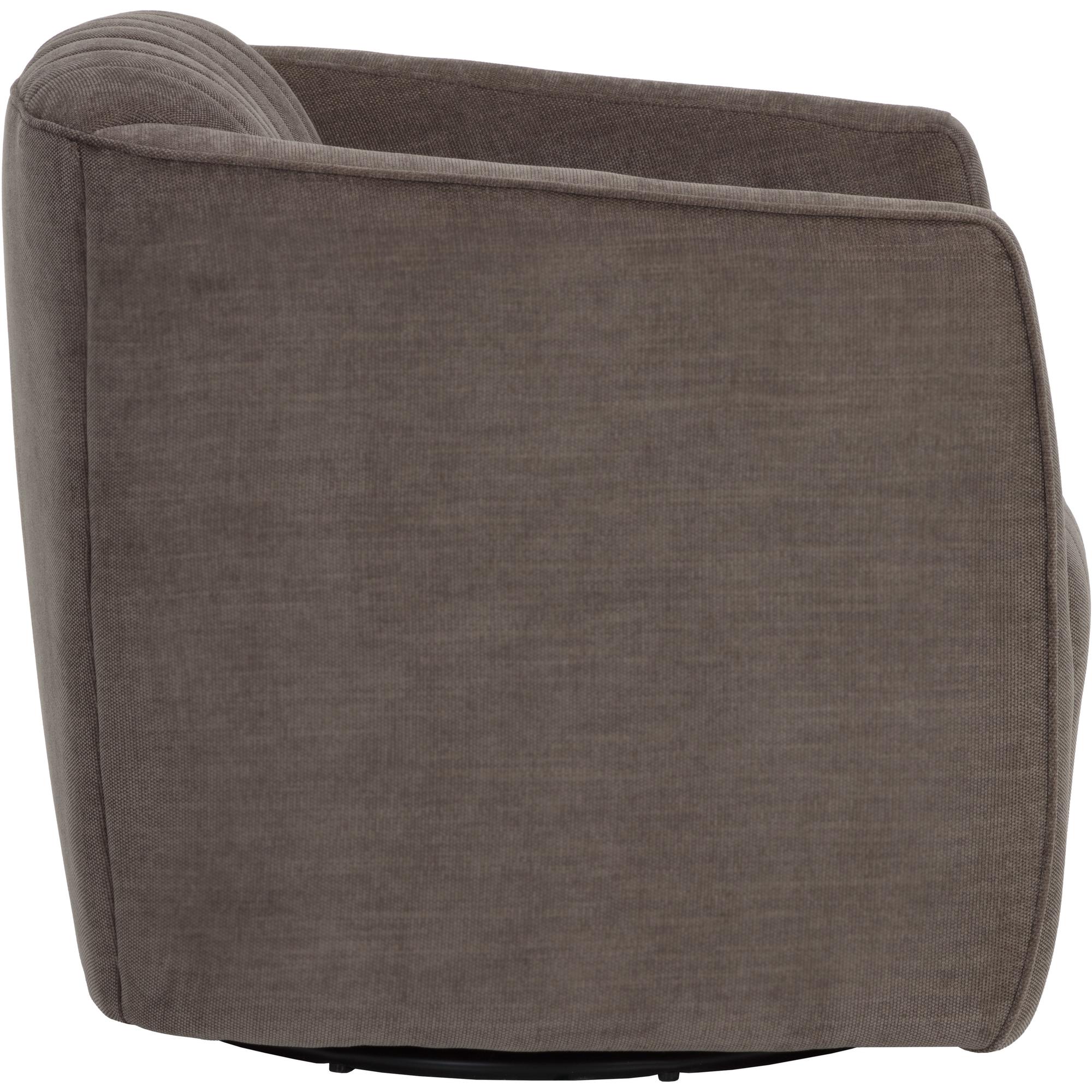 Garrison Swivel Lounge Chair - Rika Chocolate 3 Garrison Swivel Lounge Chair - Rika Chocolate - Image 3