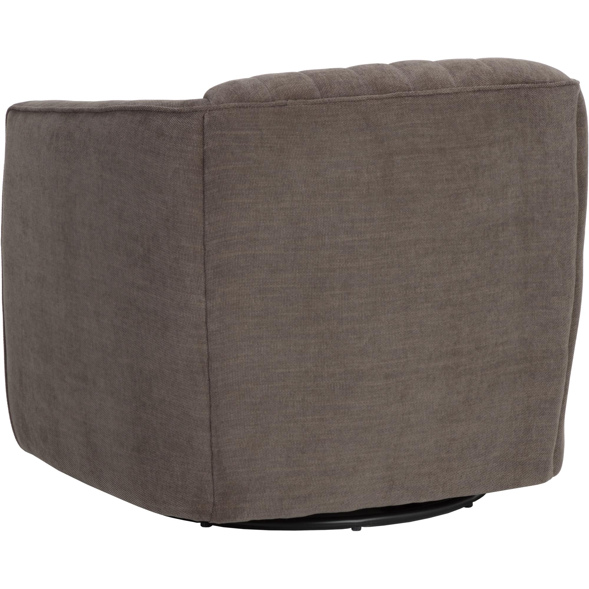 Garrison Swivel Lounge Chair - Rika Chocolate 4 Garrison Swivel Lounge Chair - Rika Chocolate - Image 4