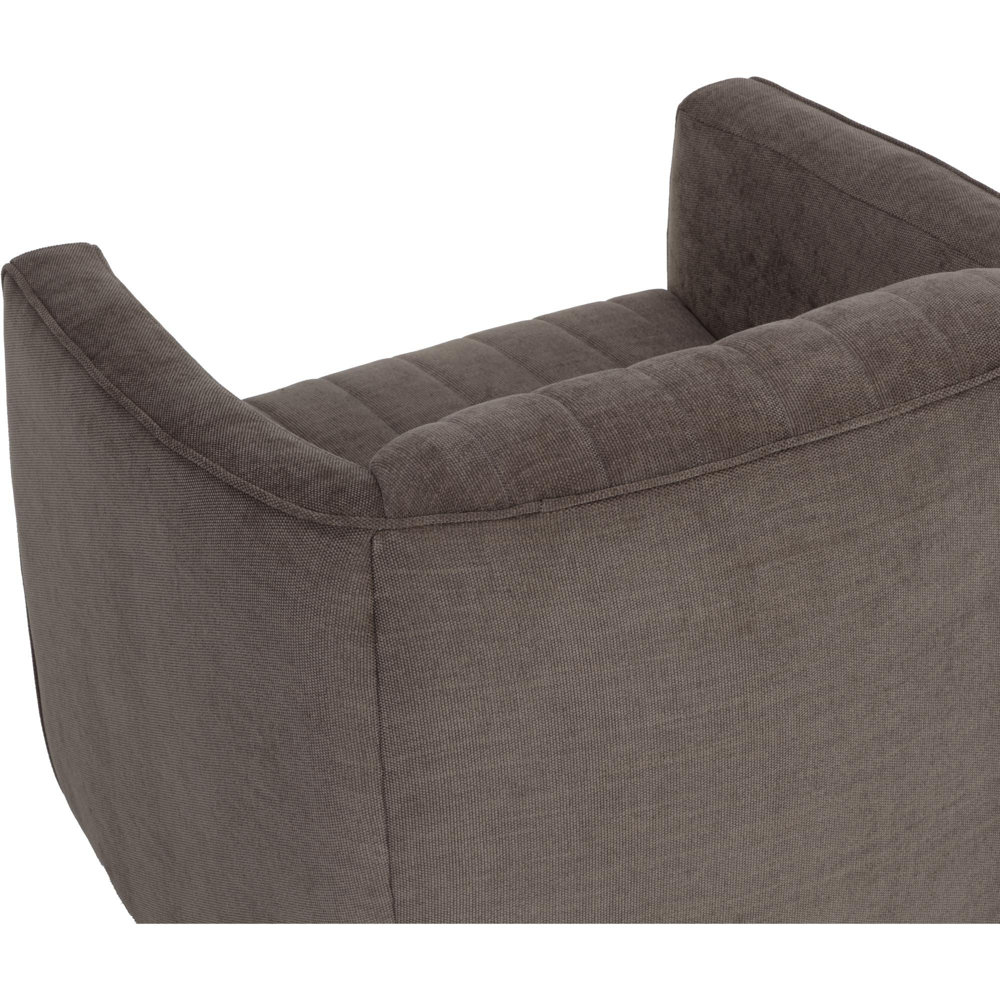 Garrison Swivel Lounge Chair - Rika Chocolate 5 Garrison Swivel Lounge Chair - Rika Chocolate - Image 5