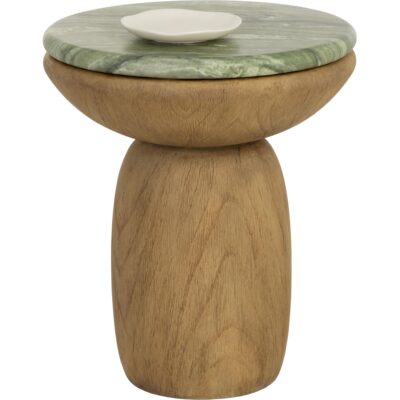 Orula End Table - Marble Look - Sage