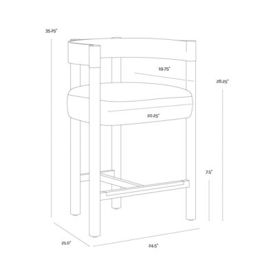 Manolo Counter Stool - Eglinton Espresso 112978 112978 3