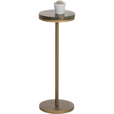 Ivor End Table - Bronze Marble