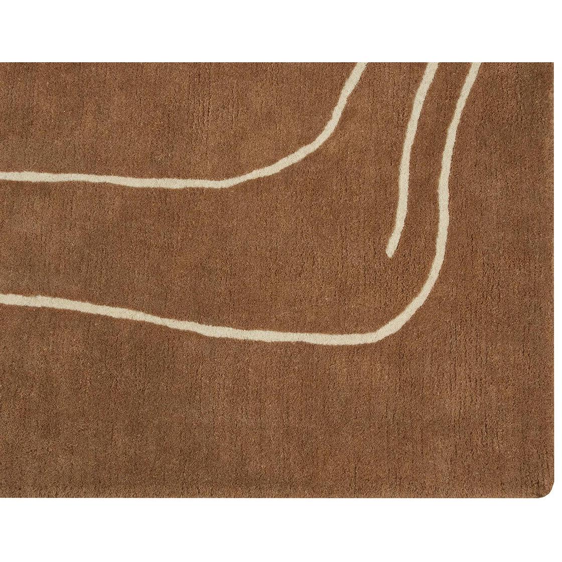 Tilda Hand -Tufted Rug - Brown / Cream - 8' X 10' 11 Tilda Hand -Tufted Rug - Brown / Cream - 8' X 10' - Image 11