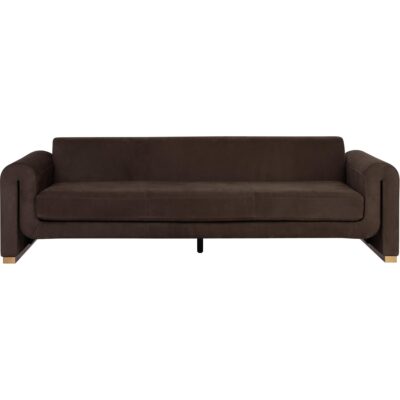 Romer Sofa - Brushed Gold - Nubuck Cocoa Leather 5 Romer Sofa - Brushed Gold - Nubuck Cocoa Leather 113019 113019 2